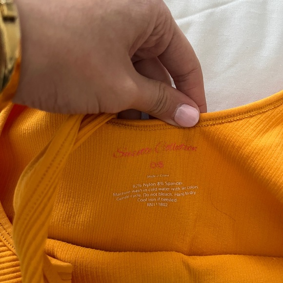 Orange Ribbed Tank - Picture 3 of 3